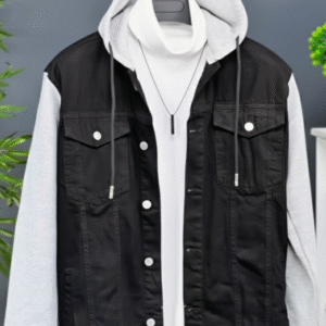 প্রিমিয়াম কোয়ালিটি ডেনিম হুডি এবং হাই-নেক কম্ব